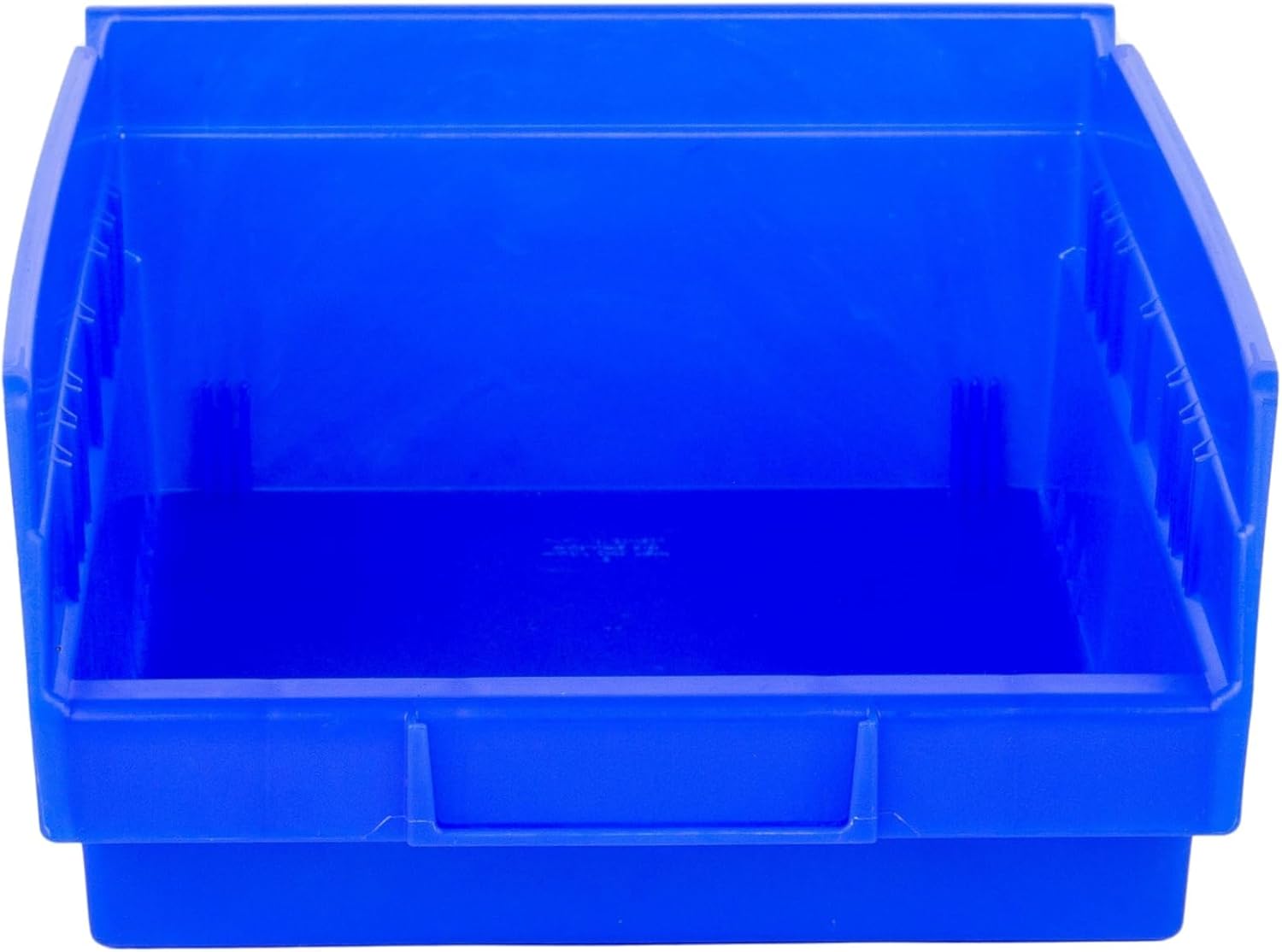 Hudson Exchange 12 x 8 x 4" (12 Pack) Plastic Nesting Storage 12” Shelf Bin Container - 15 lb Capacity, Blue