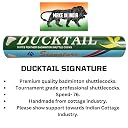 DUCKTAIL Signature - Feather Badminton Shuttlecock - Speed 76 - Cork Bottom - Tournament Grade - Durable White (Pack of 10 in A Box) gallery image
