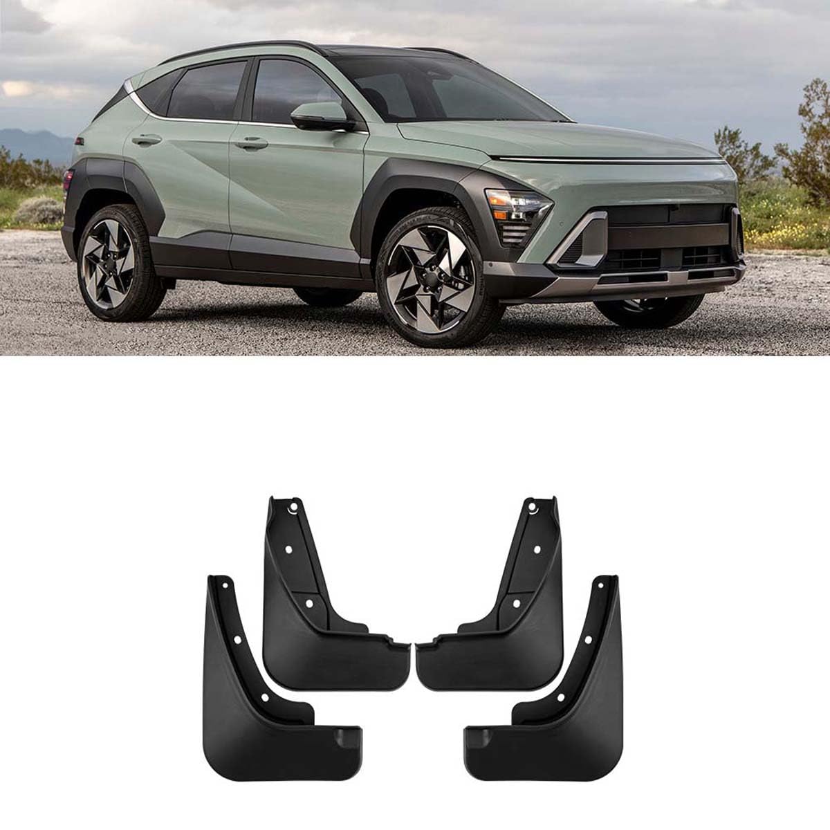 Faldones para el barro que evitan salpicaduras en tu Hyundai Kona 2024