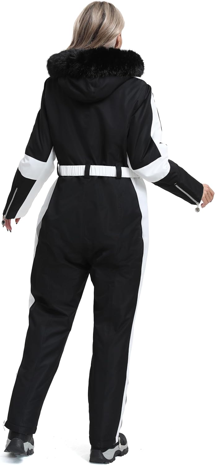 BenBoy Womens Snow Ski Suit Snowsuits Winter Warm Outdoor Snowboard Bibs Jumpsuits Waterproof Removable Collar Coat - Image 7