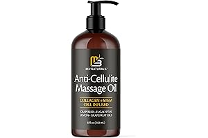 M3 Naturals Anti-Cellulite Massage Oil for Wood Therapy and Massage Therapy - 8 Fl Oz
