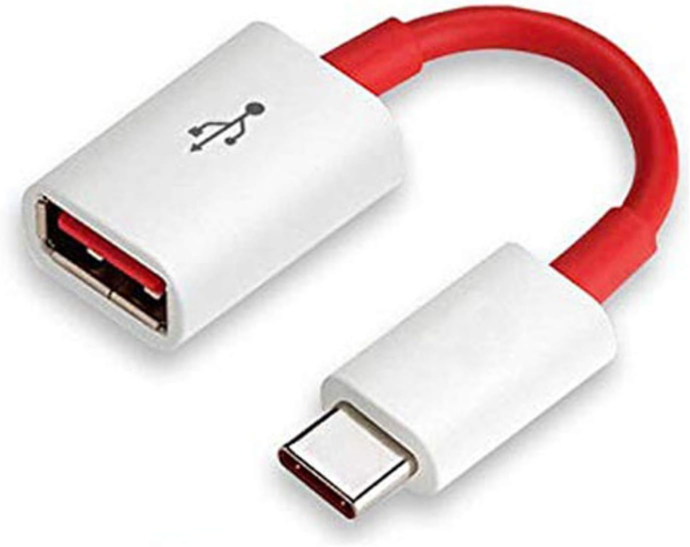 ShopsYes Type-C OTG Cable for Xiaomi Redmi Note 9 Pro / Note9 Pro OTG Cable | OTG Data Cable | OTG USB Cable | OTG Charger Cable On The Go Cable | Type-C Male to USB-A 3.0 Female (TOC2, Red & White)