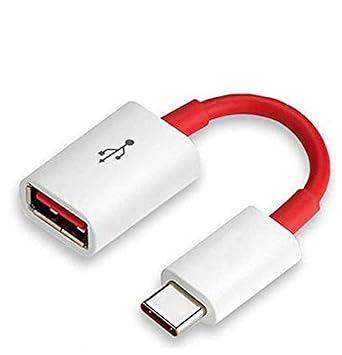 Type-C OTG Cable for Oppo F19 / Oppo F 19 OTG Cable | OTG Data Cable | OTG USB Cable | OTG Charger Cable On The Go Cable | Type-C Male to USB-A 3.0 Female (TOC2, Red & White)