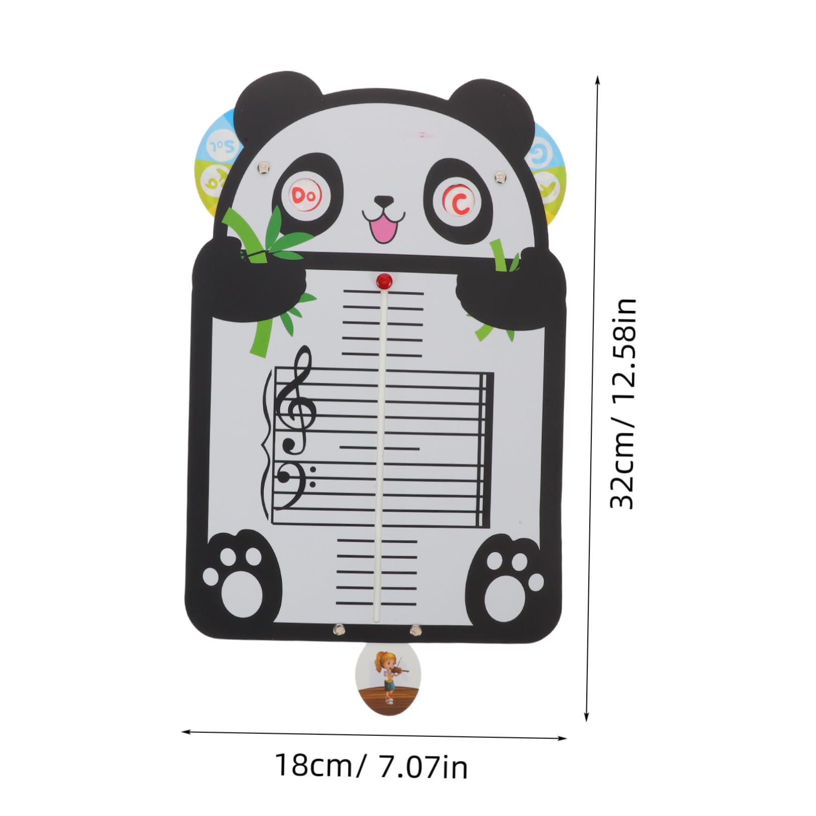iplusmile Tableau D’Apprentissage Musical Panda pour Débutants, Tableau Blanc De Portée Musicale Portable, Fiches Éducatives De Notes Et Rythme, Outil Pédagogique Mobile pour École Et Maison