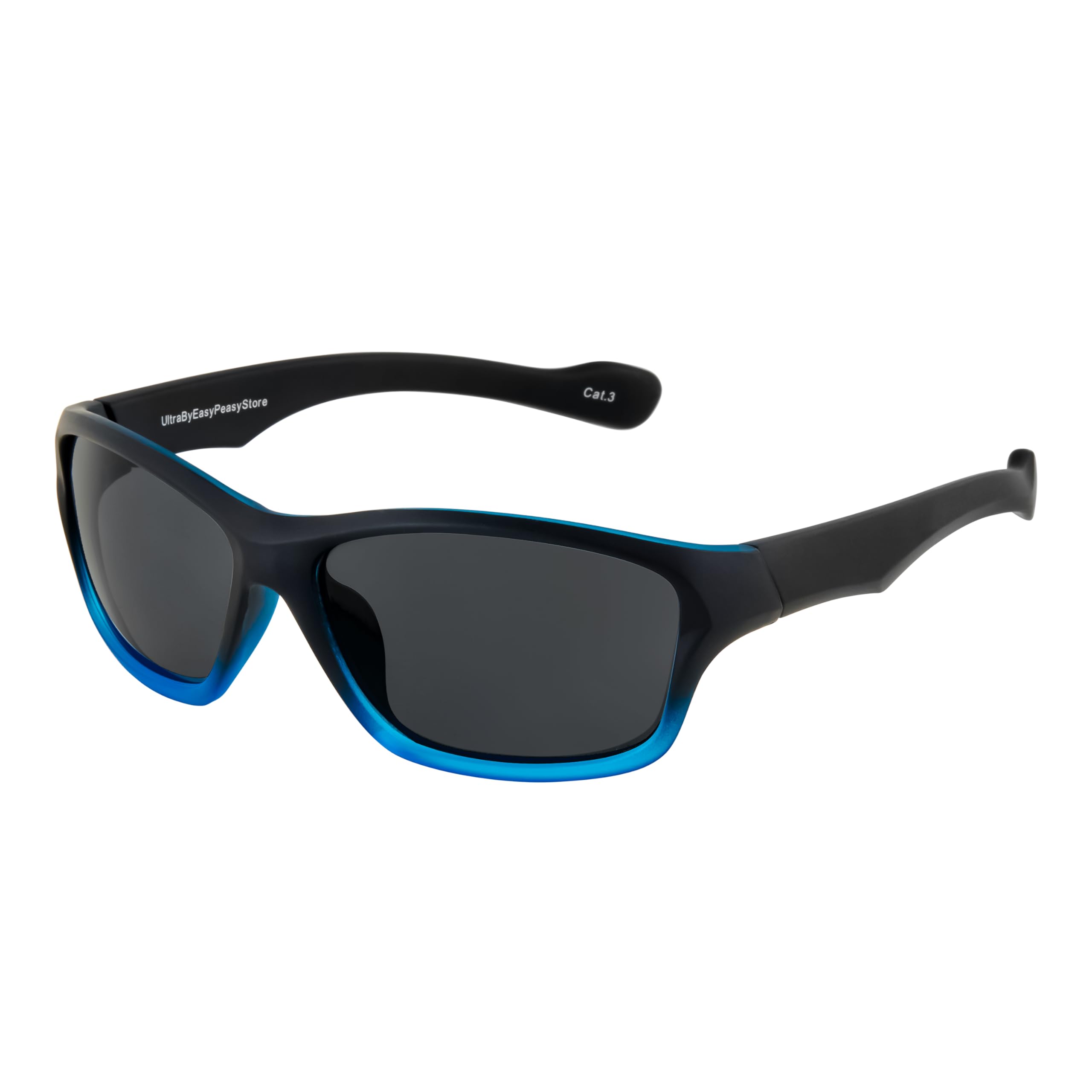 Ultrabyeasypeasystore Boys Black And Blue Mix Frame Ultra Kids Wraparound Sports Sunglasses Uv400 Protection - Childrens Flexible Frame For & Girls Ages Upot 10 Years - Black And Blue