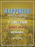 Happiness Inspirational Laminated Poster Featuring a Quote by Dalai Lama