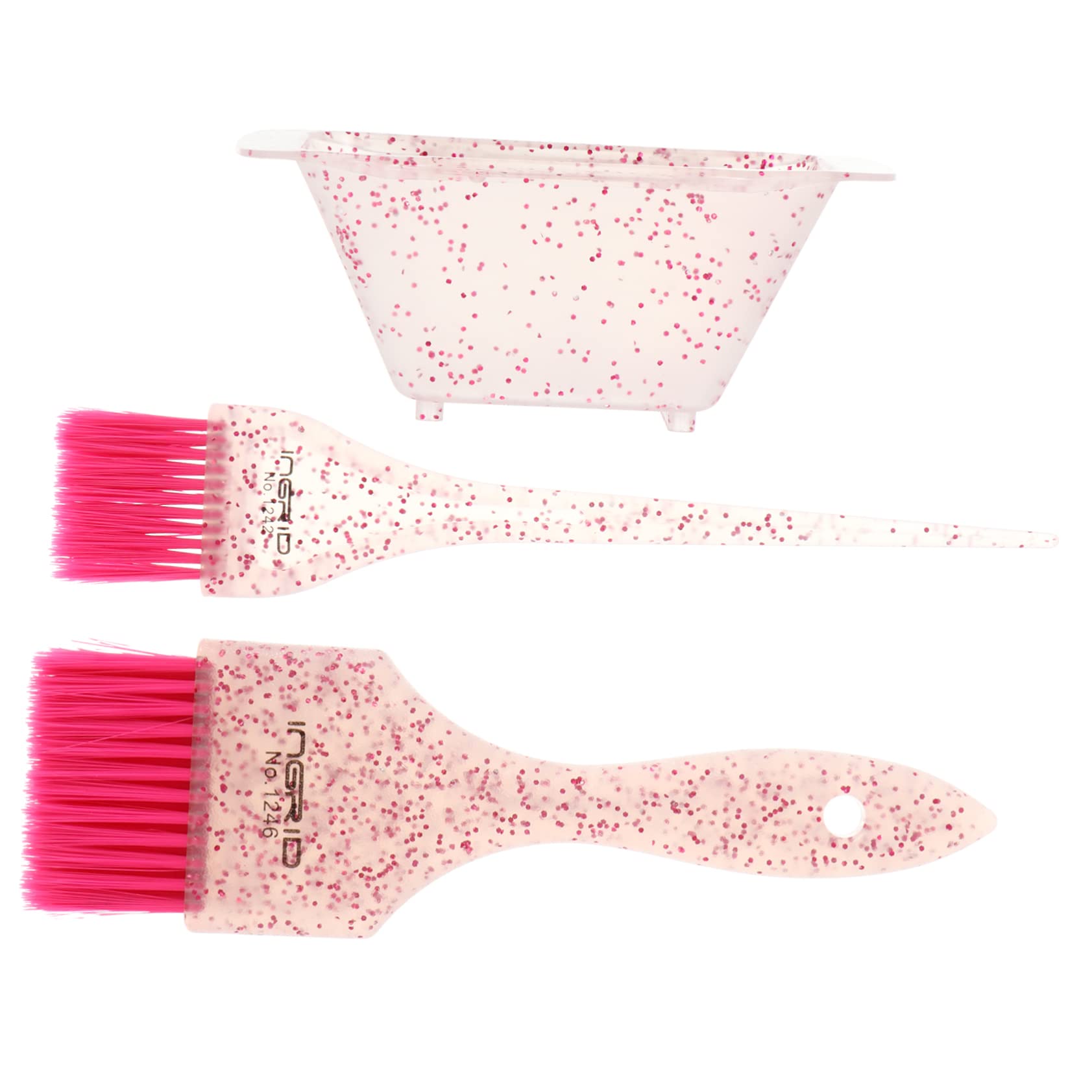 SOESFOUFU 1 Set Hair Dyeing Accessories Bowls Mixing Hair Dryer Brush Blow Dryer Brush Lids Hair Color Bowl Lash Stain Color Brush Hair Dye Brush Bowl Hair Dye Kit Dyed Pour Pink