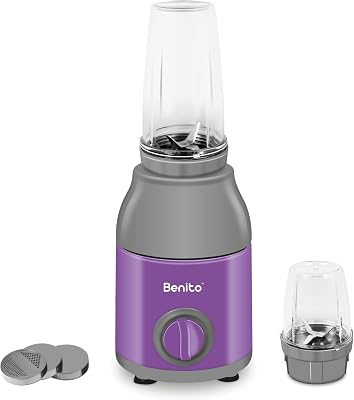 PRESSIO Nutri Mixer Grinder 550 watt with 2 Jars | Durable Shockproof ABS Body | Powerful Motor with Advanced Grinding Technology | Elegant Purple & Grey Finish come with 1-Year Warranty