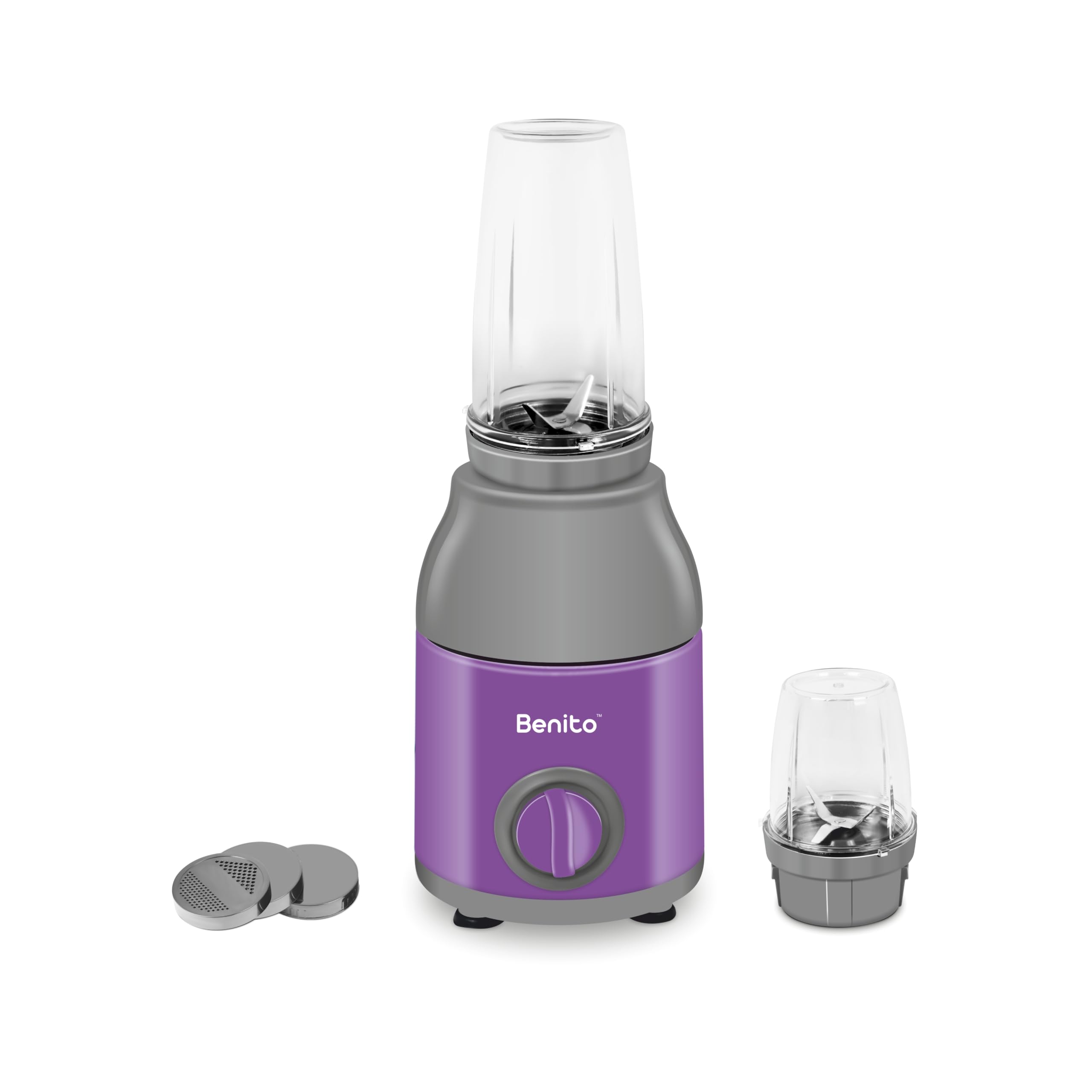 Benito PRESSIO Nutri Mixer Grinder 550 watt with 2 Jars | Durable Shockproof ABS Body | Powerful Motor with Advanced Grinding Technology | Elegant Purple & Grey Finish come with 1-Year Warranty-image-41
