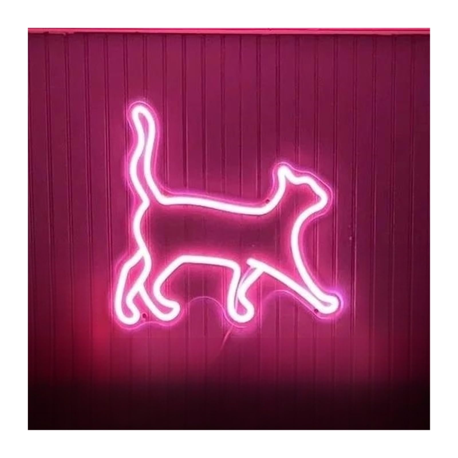 Shouxi B Sign Lamp A Walking Cat Neon Sign, Pet Themed Spaces Light Kid Edroom Wall Decor, Coffee Ar Pet Shop Decoration 35Cm(B)