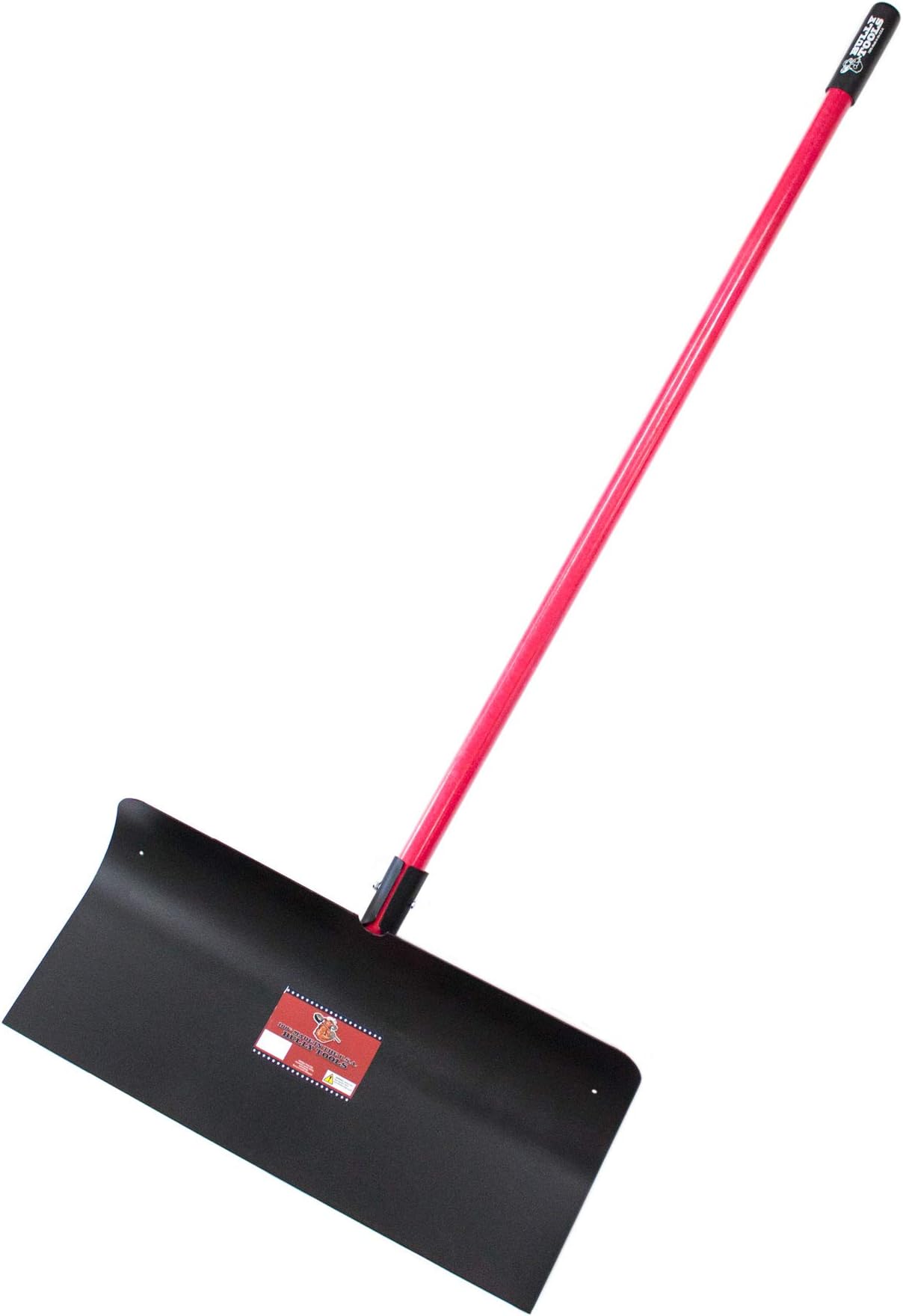 Steel Snow Pusher – 16-Gauge Heavy Duty Wide Snow Shovel for Walkways & Driveway Clearing with Steel Head & Long Fiberglass Handle, Lightweight Winter Tool – 100% Made in The USA, 24-Inch