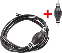 Vista 2 de BARTOO - Conjunto de línea de combustible, línea de manguera de combustible de nylon trenzado de 3/8 pulgadas para embarcaciones marinas, motor