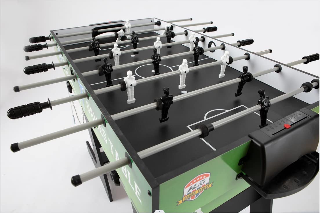 HLC Table Multijeux 4 en 1, Baby Foot Pliable, Multifonction Sport Babyfoot/Billard/Tennis de Table/Hockey, Convient Aux Adultes Et Aux Enfants Plaisir Familial.