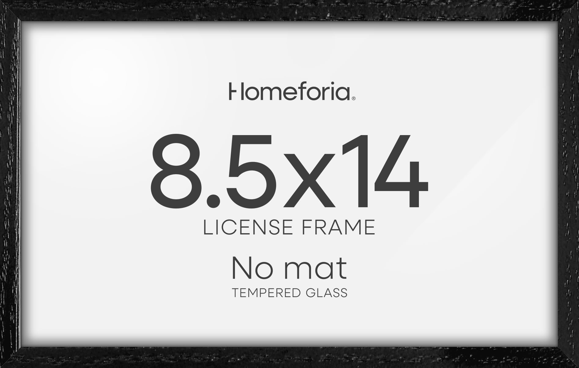 Homeforia 8.5x14 Marriage License Frame Black, High End Oak 8.5x14 Certificate Black Wood Frames, 8.5by14 Wooden Frame for Wall &amp; Tabletop, 8.5 by 14 Picture Frames, Tempered Glass, Wall Kit, Set of 3