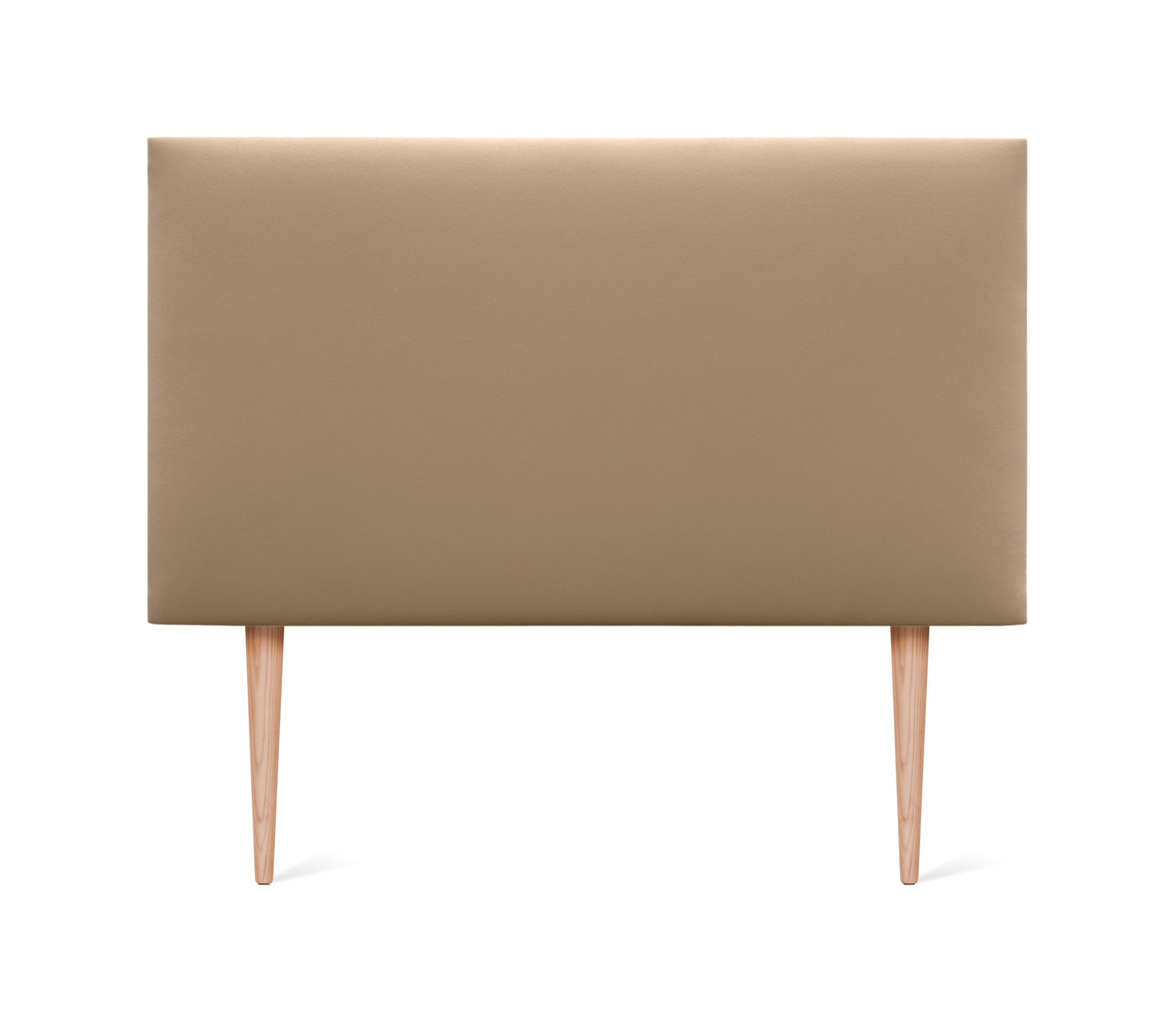 DHOME Cabecero de Polipiel o Tela AQUALINE Liso con Patas cabeceros Cabezal tapizado Cama Lujo (110x105cm con Patas (Camas 70/80/90), Polipiel Marrón Claro)