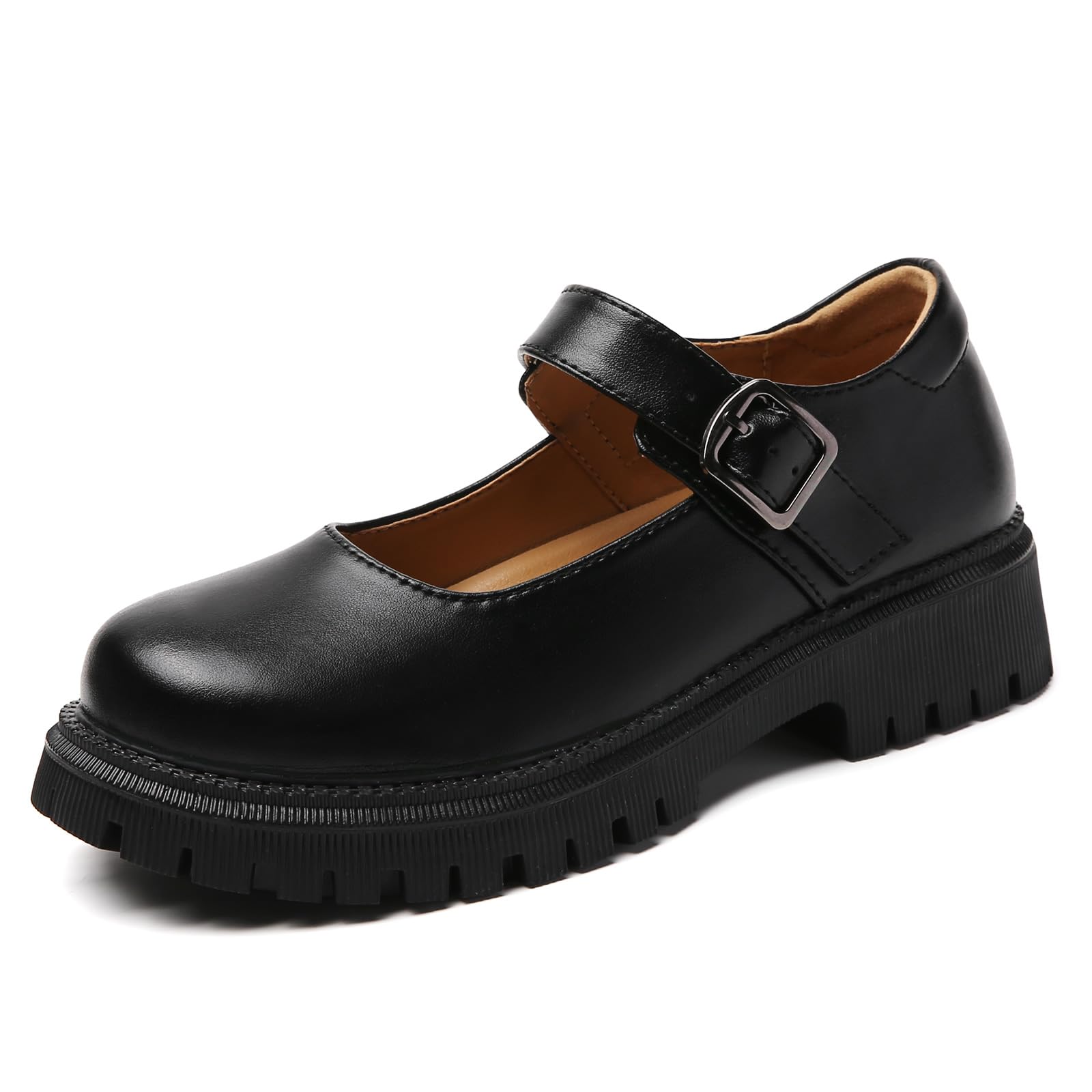 Platform Mary Jane Shoes Women Black Chunky Mary Janes for Women Flats Comfort Ladies Dressy Casual School Cute Mary Janes Work Shoes-image-16