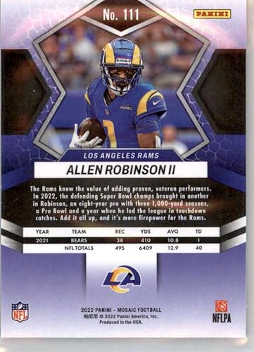 Miniatura 2 de Football Trading Card NFL 2022 Panini Mosaic 111 Allen Robinson II NM Near Mint LA Rams