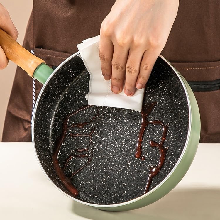 Wok para cocinar con fondo redondo sin tapa ni utensilios miniatura 6