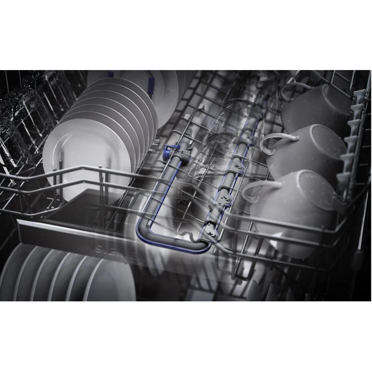 Siemens SX65ZX07CE, iQ500 Lave-vaisselle intelligent, entièrement intégré, XXL, tiroir à couverts, fabriqué en Allemagne, séchage zéolithe, extra silencieux, aquaStop, programme court varioSpeed, avec