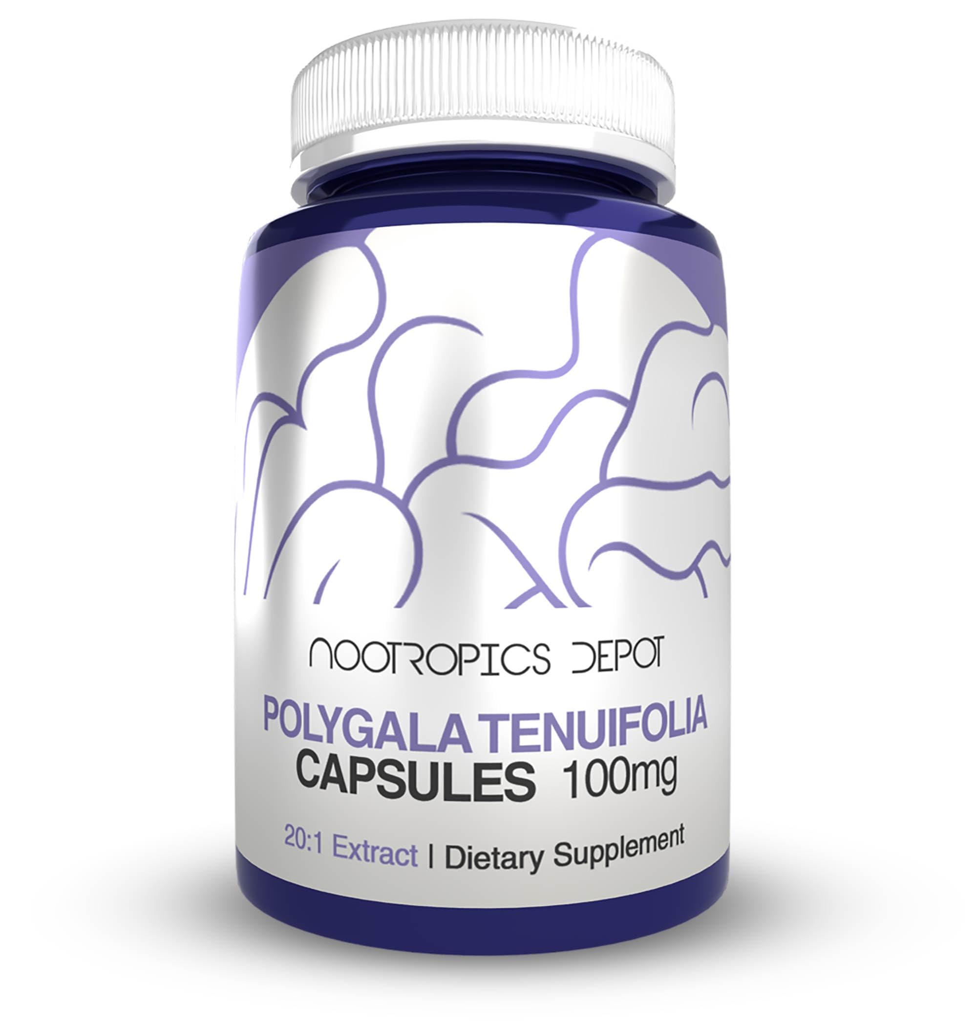 Nootropics DepotPolygala tenuifolia Capsules | 100mg | 90 Count | 20:1 Extract | Yuan Zhi | Promotes Cognitive Function, Learning and Memory | Supports Healthy Stress Levels | Adaptogen Supplement