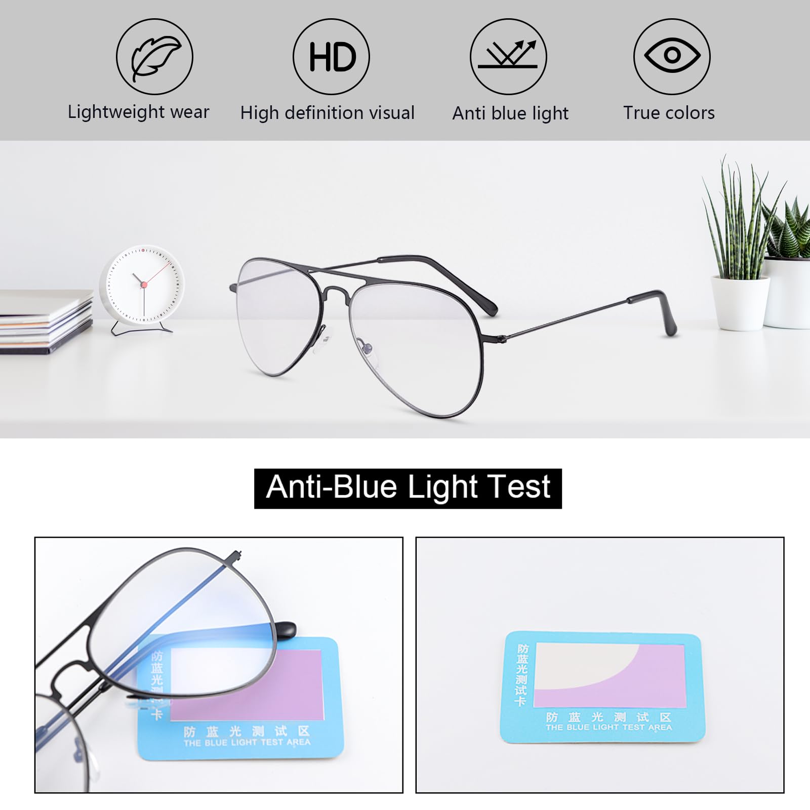 Occhiali fotocromatici con blocco della luce blu UV400 Occhiali da sole anti affaticamento degli occhi per computer da gioco con luce blu occhiali bloccanti lenti trasparenti antiriflesso
