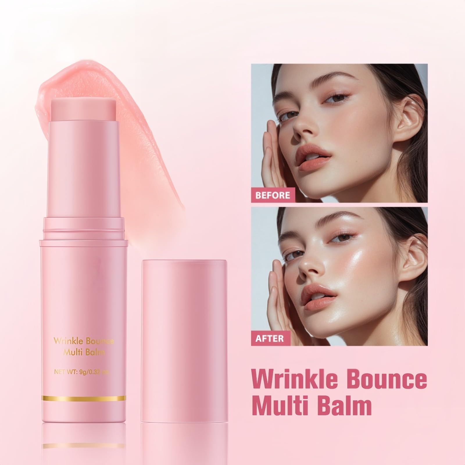 Deep Wrinkle Filler Collagen Stick for Face & Lips,Multi-Action Anti-Aging Balm Stick with Hydrating Collagen Wand,Firming Treatment Stic/k for Fine Lines Reduction,Portable Coll/agen Boosting St/ick - Image 2