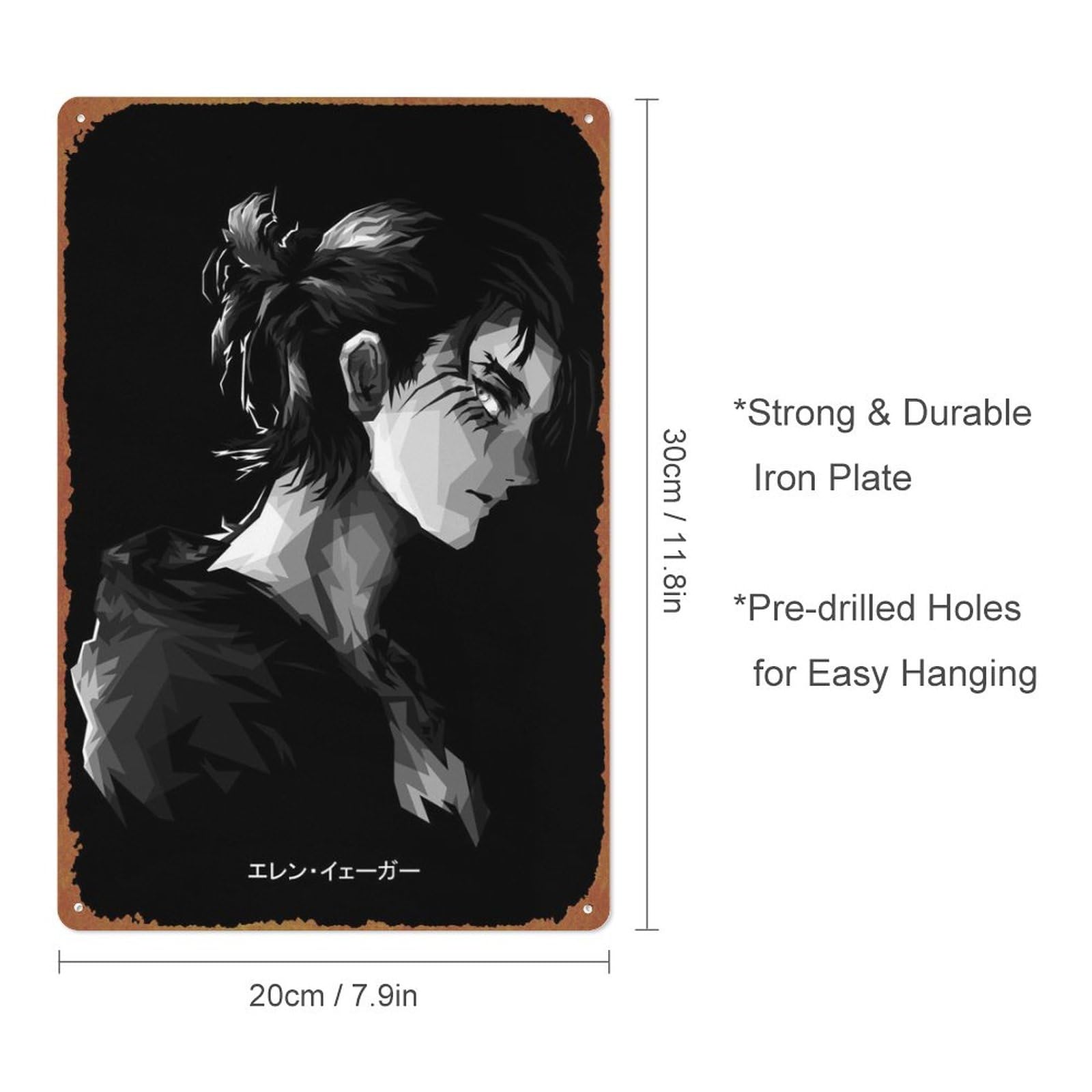 Amazon.com: Eren Yeager Movie Poster Tin Metal Sign Vintage Wall
