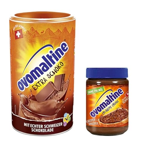 Ovomaltine Pulver choklad 450 g + Crunchy Cream 380 g (set