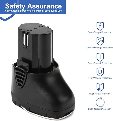 Miniatura 3 de Exmate Batería de repuesto de iones de litio de 10.8V 3.0Ah compatible con Dremel 855-01 855-02 8000-01 8001-01 8001-02 10.8v batería de iones de