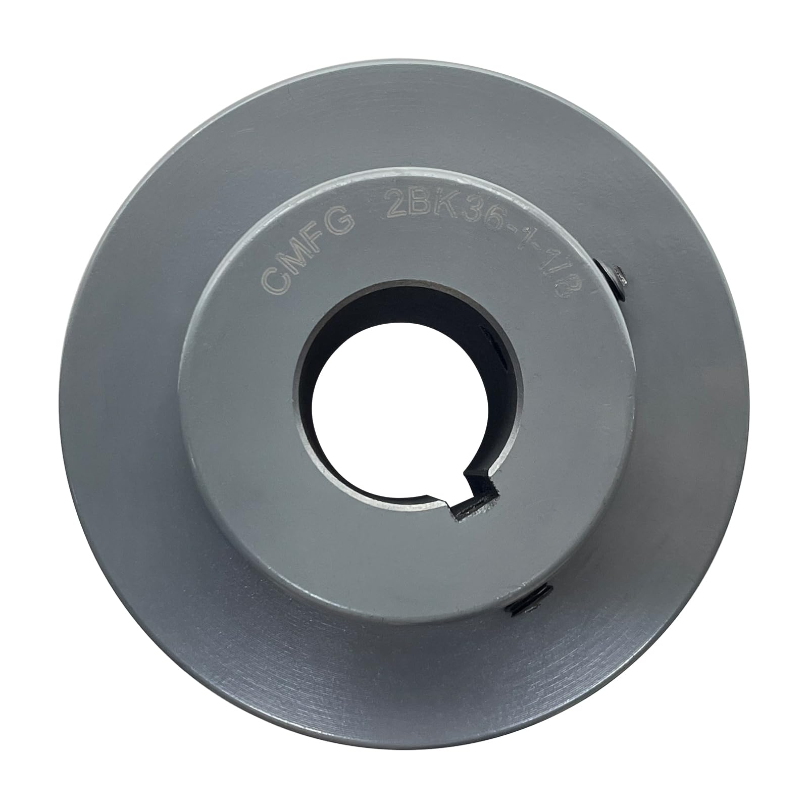 CMFG 2BK36-1-1/8, 2BK36118 v Belt Pulley,3.75 inch OD, 1 1/8 Inch Bore,Cast Iron Material, BK Double Groove Motor Pulley for "4L" or"A" Belts and "5L"