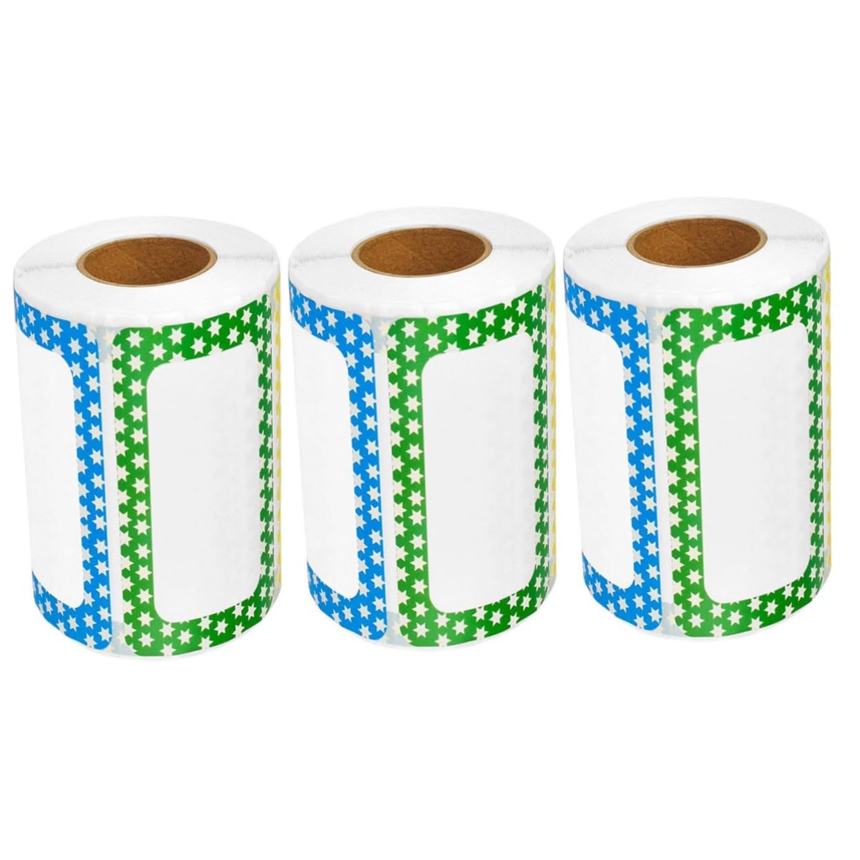 Uonlytech 3 Rollen Bunte Namensschild Aufkleber für Diy Beschriftungen Selbstklebende Etiketten für Zuhause Schule und Büro für Beschriftungen und Organisation