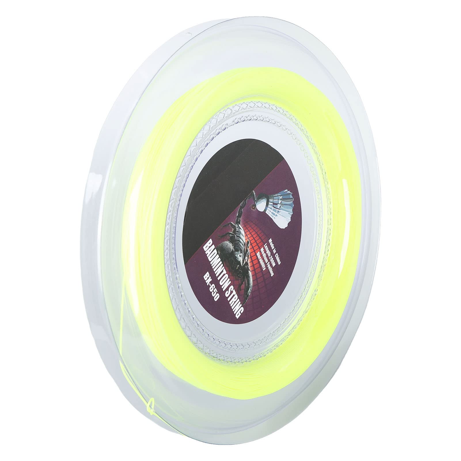 Snnozy 0.72mm 200m Badminton Racquet String Nylon Badminton Training Racket String Line BX 650 (Fluorescent Yellow)