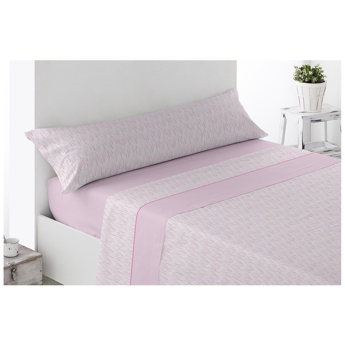 Acomoda Textil – Juego de Sábanas Térmicas de Pirineo. Sábanas de Invierno Tejido Polar para Cama Individual y Matrimonio, 3 Piezas Ropa de Cama Ajustable, Cálida y Suave. (Pinatar Rosa, 90 cm)