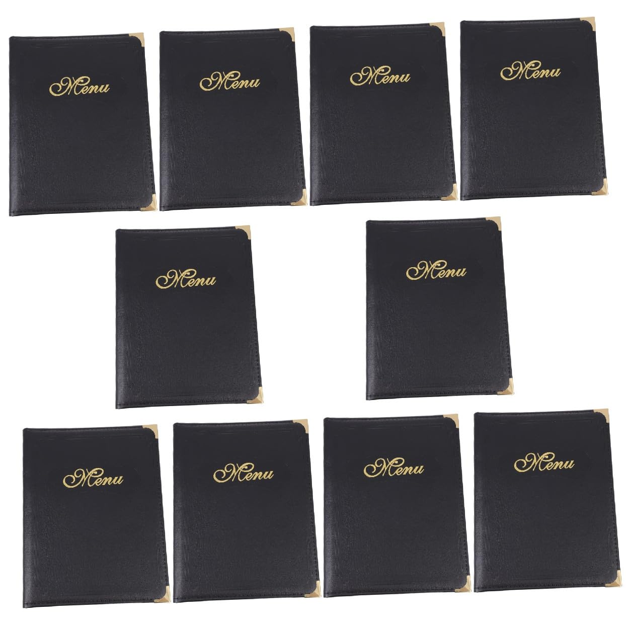 Healeved 10 Piezas Libro De Menú A4 Carpetas De Carpetas Menú Del Restaurante Titulares De Menú Funda De Cuero Letreros Personalizados Carpas De Mesa Tienda Alimento Soporte Pu Simple