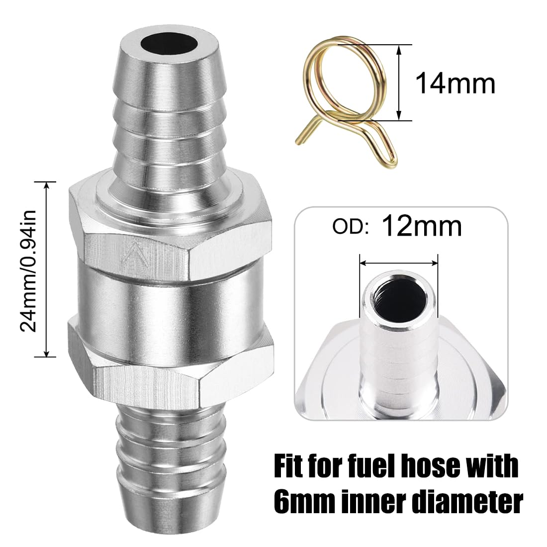 Valvola Di Ritenzione 10mm Per Lavatrici - Antiritorno Con Fascette - Plastica - Foto 13