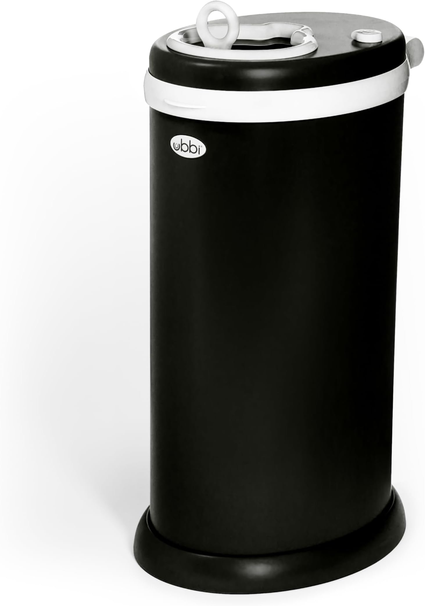 Ubbi Steel Odour Locking Nappy Disposal Bin, No Special Bag Required Money Saving, Awards-Winning, Modern Design Registry Must-Have Nappy Bin, Matte Black