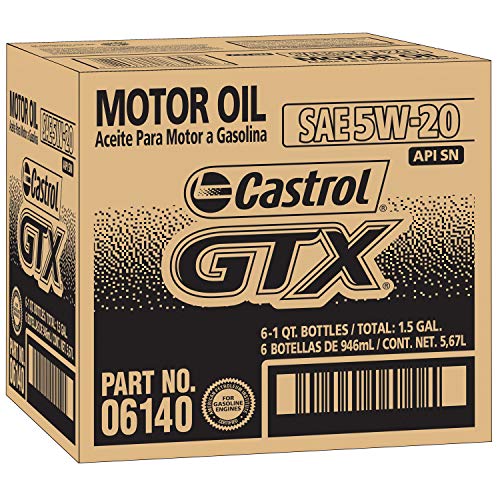 Castrol 6140 GTX ULTRACLEAN 5W-20 Motor Oil, 1 Quart, 6 Pack Castrol 6140 GTX ULTRACLEAN 5W-20 Motor Oil, 1 Quart, 6 Pack
