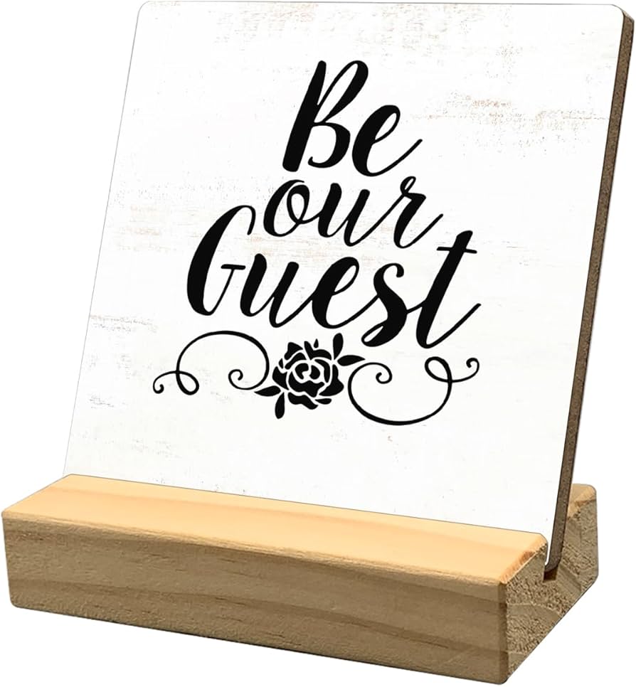 Amazon.com: HONLUNG Be Our Guest Sign, Welcome Wooden Plaque Sign Desk Decor. : Home & Kitchen amazon-com-honlung-be-our-guest-sign-welcome-wooden-plaque-sign-desk-decor-home-kitchen
