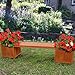 Melko Gartenbank mit Blumenkasten 180x40x40CM Garten Holz Bank Sitzbank