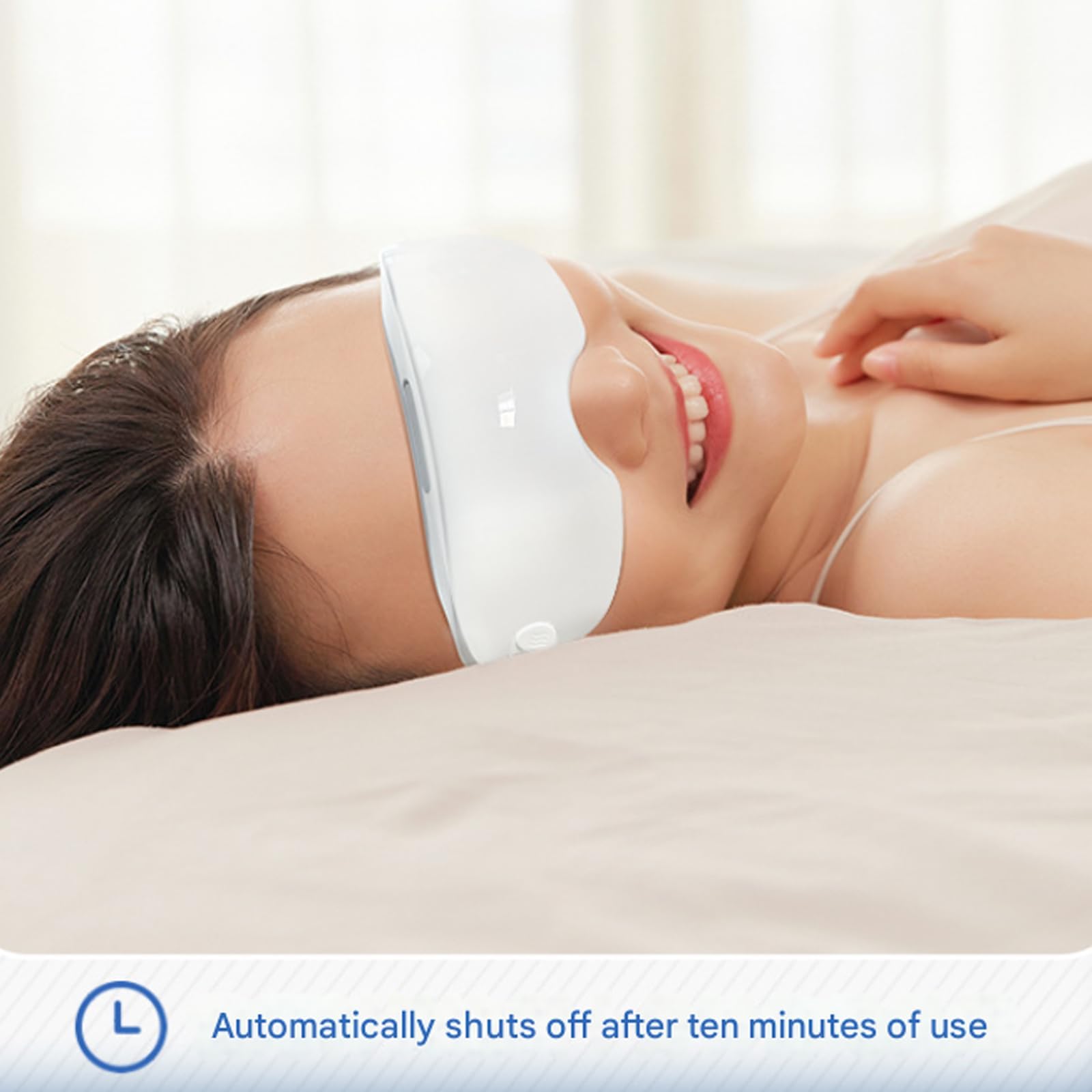 Eyerelis Dampftherapie-Maske, 2 Stufen einstellbar, intelligente Heiß- und Kaltdampf-Augenmaske für Augenringe, Schwellungen, trockene Augen