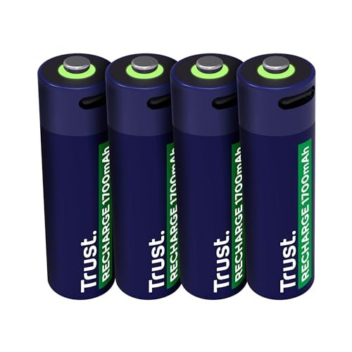 Pilas Recargables AA de Alta Capacidad 1700 mAh con Cable USB Incluido 6