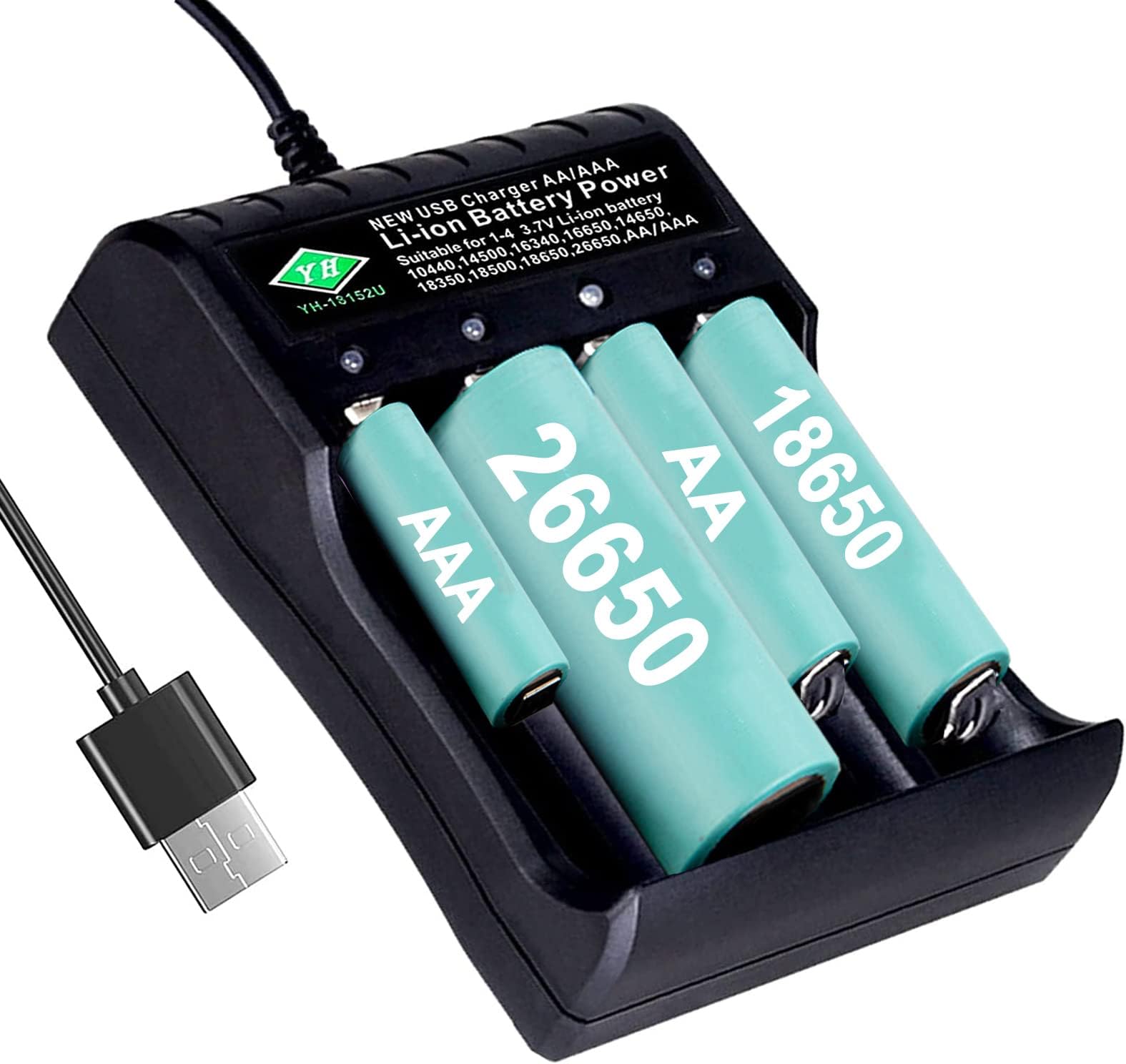 Amazon.com: 3.7v 18650 Battery Charger 3.7V Lithium ion Battery Charger ...