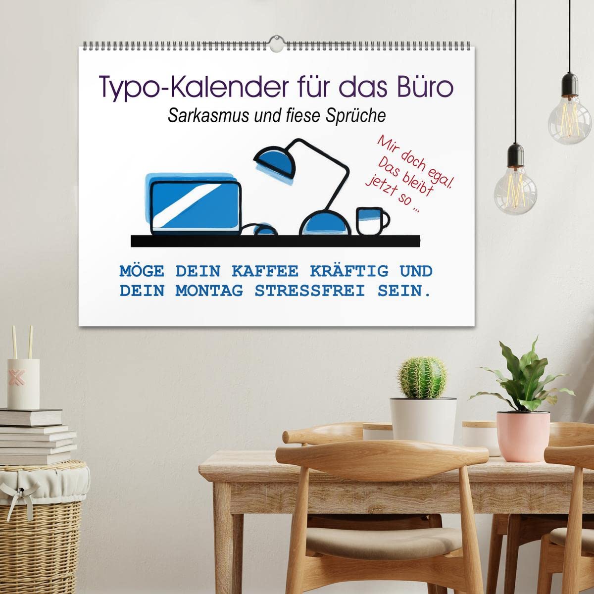 Typo-Kalender für das Büro. Sarkasmus und fiese Sprüche (Wandkalender 2026 DIN A2 quer), CALVENDO Monatskalender: Trendiger Sprüchekalender für den Arbeitsplatz (CALVENDO Spass)