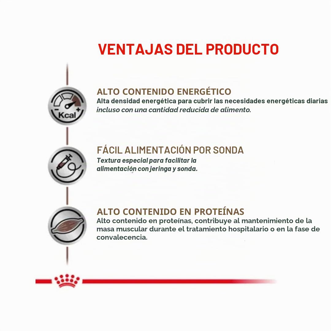 Royal Canin Veterinary Recovery | 12 x 195 g | Alimento dietético completo para perros adultos y gatos adultos | Mousse ultra suave con alto contenido en proteínas