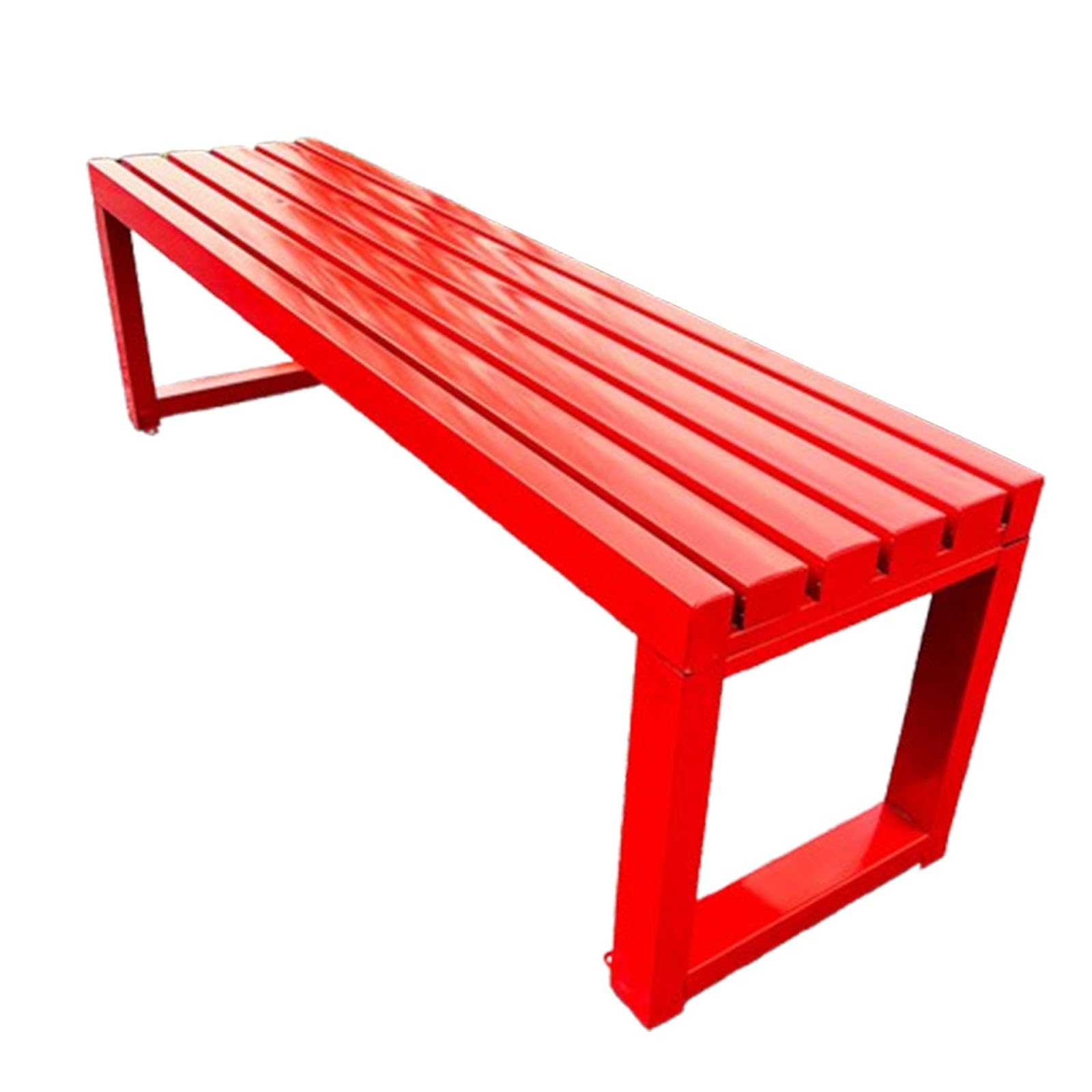 Banc de jardin en métal sans accoudoirs grand confort pour parc et terrasse