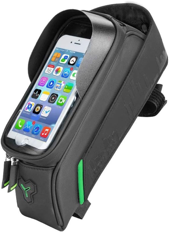 Waterproof Bike Pouch Bag Bicycle Phone Holder Large Capacity Storage Touchscreen Phone Bag with Headphone Hole for Any Smart Phone Within 6.5 inch (Color : 6.2 inches) (6.0 Inches)