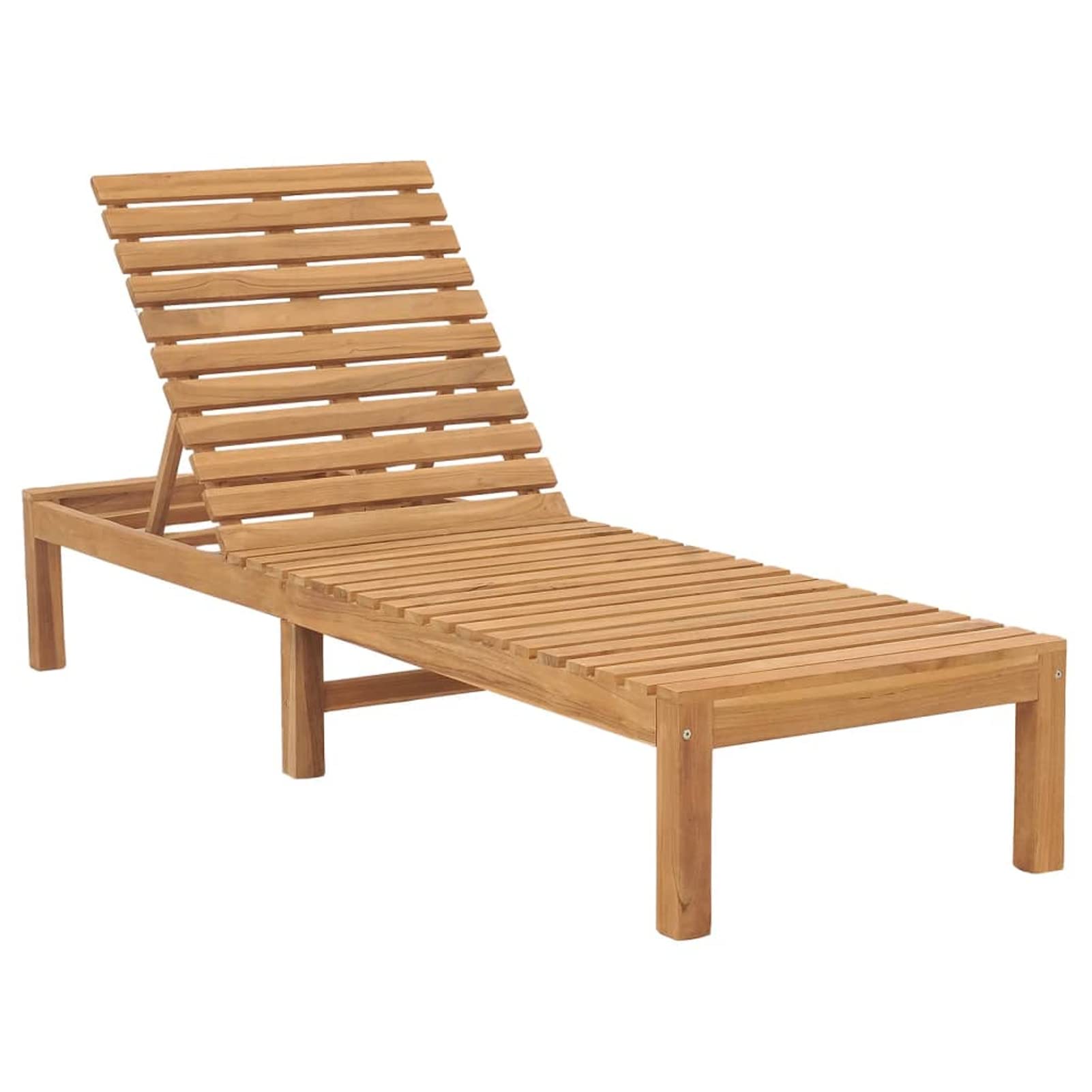 JUNZAI Tumbona de Madera Maciza de Teca, Tumbonas Jardin Exterior, Tumbona Piscina, Sun Lounger, Tumbonas De Jardin, Cama Jardin Exterior, Tumbona De Playa 316171