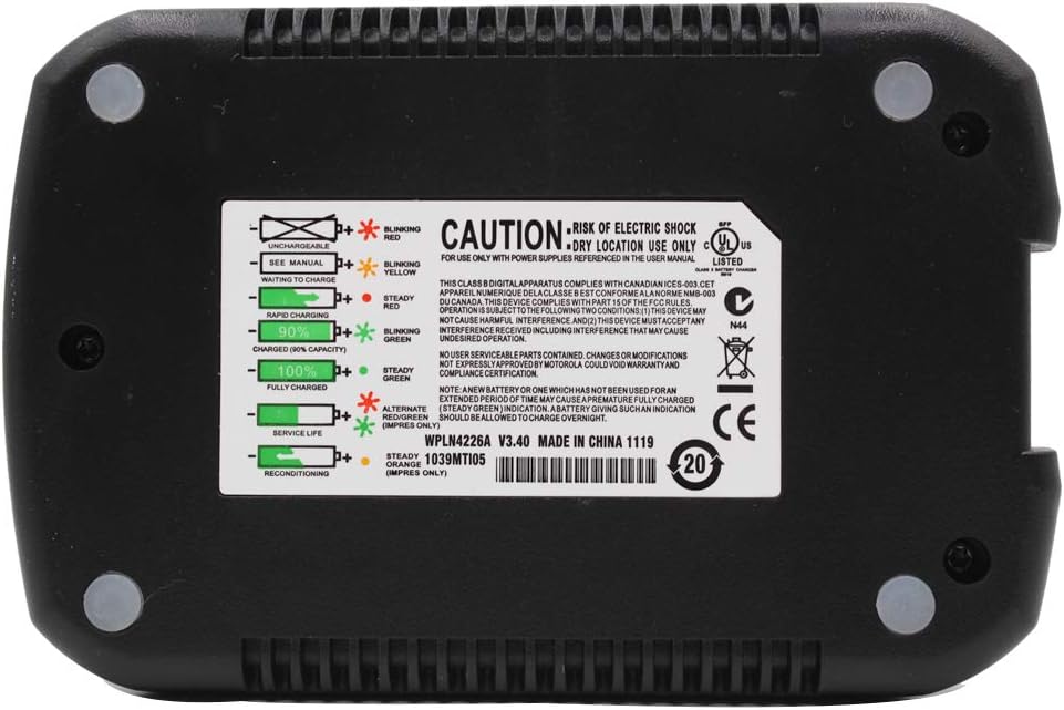 WPLN4232 WPLN4226A Charger Compatible for Motorola XPR3500e XPR3300e XPR7550e XPR7580e XPR7350e XPR6550 XPR6500 XPR6580 APX900 APX1000 APX4000 Radio Battery PMNN4409 PMNN4077 Charger (NO-IMPRES) - Image 7