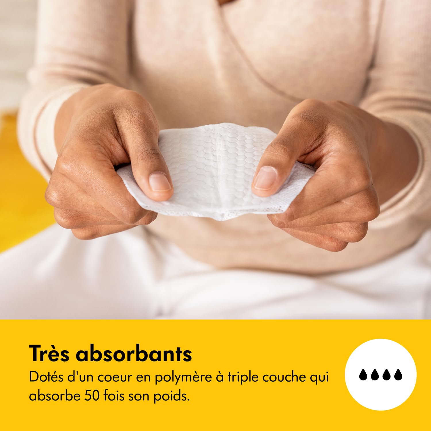 Medela coussinets d'allaitement ultrarespirants, hautement absorbants, design discret pour un port confortable, lot de 120