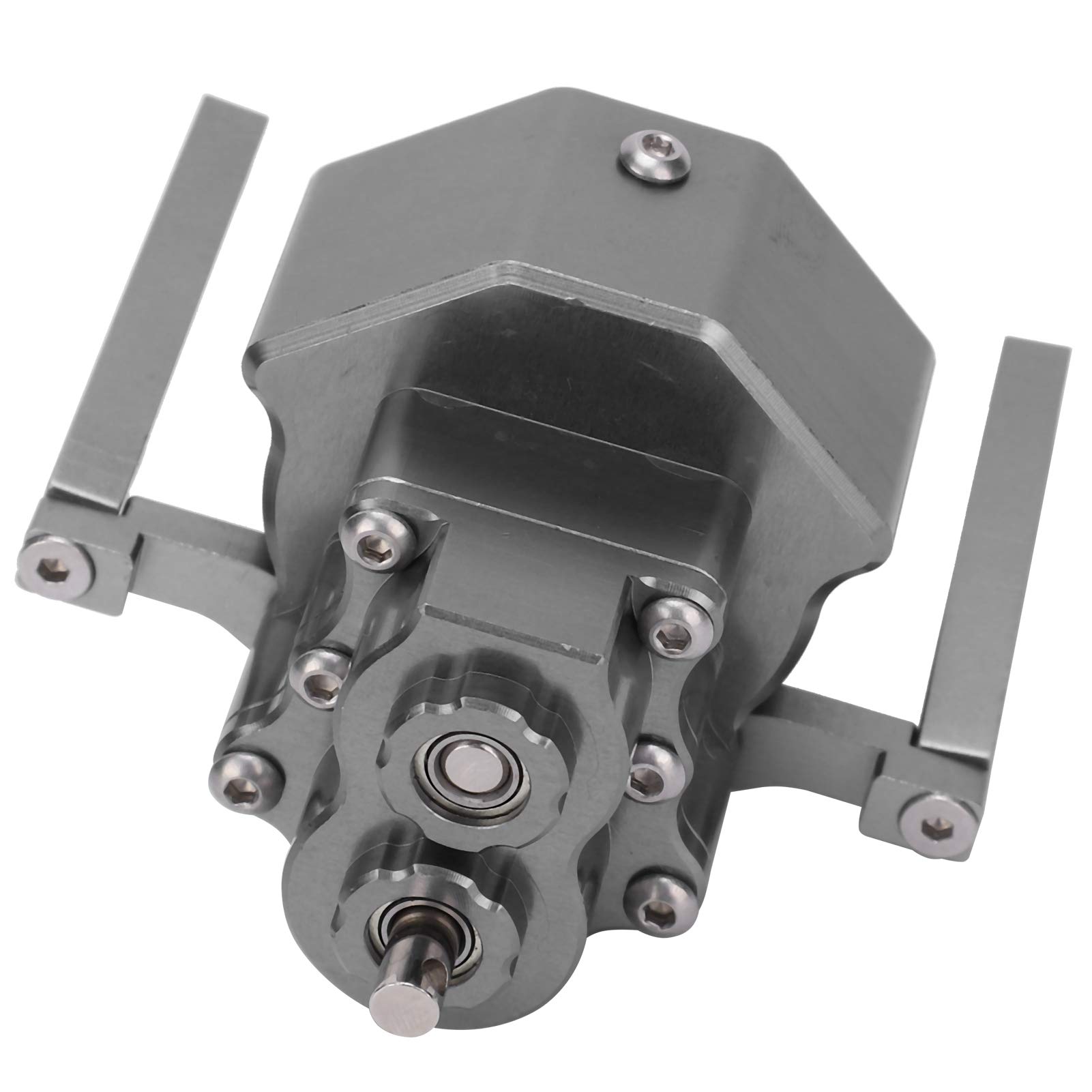 1/10 RC Crawler Metalowa Rama Podwozia Przednia Skrzynia Biegów Zapewniająca lepszą wydajność, Rozstaw Osi 313 Mm, łatwa w Montażu dla Wranglera, Metal, Jak Pokazano, 1 szt. (Kolor Ti)